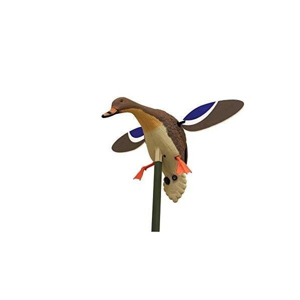 Mojo Motorized Baby Mallard Hen Spinning Wing Decoy, Support Pole, 6V